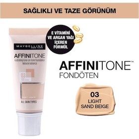 Resim Maybelline New York Affinitone Fondöten 03 Light Sandbeige 