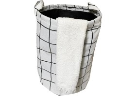 Resim Vip Home Concept Vip Çamaşır Sepeti Çift Kat Kumaşlı Katlanabilir Sepet-Beyaz Pano 