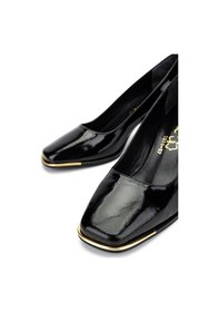 Resim Tamer Tanca Kadın Hakiki Deri Siyah Rugan Topuklu Ayakkabı 1081 2000 Bn Ayk Y25 Sıyah Rgn Siyah 