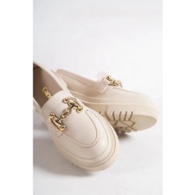 Resim Capone Outfitters Denni Oval Burunlu Metal Tokalı Trak Tabanlı Kadın Loafer 
