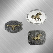 Resim 1 Adet Vintage Batı Tarzı Kemer Tokası - At ve Boğa Başlı Tasarım Çinko Alaşım Kabartmalı Metal Kemer Klipsi, Antik Bronz Kaplama Rustik Erkek Aksesuarı (Babalar Günü Hediyesi), Kovboy Kemer Tokası, Yüksek Kalite İşçilik 