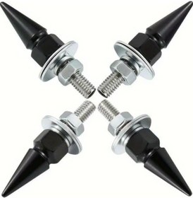 Resim Tongdashop Siyah 4 Parça Mini Metal Dekoratif Alet Seti Çok Renkli Vidalı Vana Uçları 