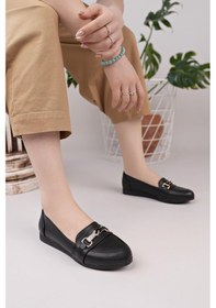 Resim Nesilshoes Nesil Shoes Sdf 624 Siyah Günlük Kadın Babet 