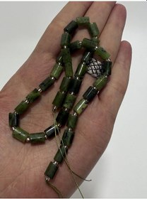 Resim Silindir Faset Kesim Yeşim Taşı Dizisi 6x9mm 