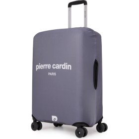 Resim Pierre Cardin Gri Orta Boy Valiz Kılıfı Dayanıklı ve Hafif Tasarım 04PC100-KLF-02 