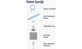 Resim Deyhome Çok Fonksiyonlu Elektronik Temizlik Kiti Klavye • Tablet • Bilgisayar • Kulaklık • Tv • Telefon Uyumlu 7 Aparatlı Detay Temizlik Seti 