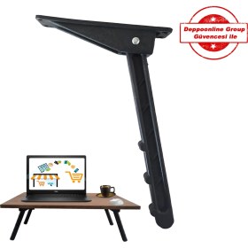 Resim Shinelight Katlanır Plastik Siyah Ayak, Laptop Sehpası Yer Sofrası Sini Servis Keyif Kahvaltı Sehpası Ayağı 