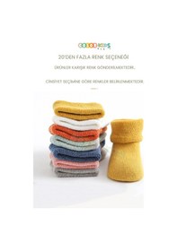 Resim Color Socks 5'li Erkek Bebek Kışlık Havlu Çorap Isı Emici Erkek 
