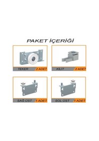 Resim Aletçantam Sürgülü Kapak Gardrop Dolap Tekeri Skm80 - 1 Kapak Set 