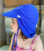 Resim yorni Royal Blue Flap Lejyoner, Ense Korumalı, Boyundan Bağlamalı, Lastikli Ayar Tokalı, Çocuk Güneş Şapka 