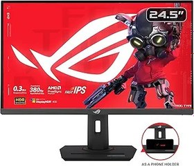 Resim ASUS ROG Strix XG259QNS 24.5 HDR eSports Gaming FAST IPS FREESYNC ve G-SYNC Uyumlu 1920x1080 1ms 380Hz DP HDMI USB VESA ELMB SYNC, Pivot Monitör 