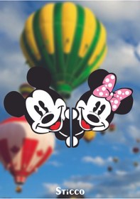 Resim Sticco Mickey Mouse Ve Minnie Mouse Sticker 15x15 Cm 