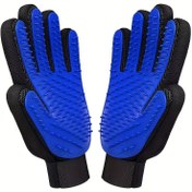 Resim Köpekler ve kediler için 2'li Tüy Bakım Eldiveni, Masaj ve Tüy Dökme Yetenekleri ile Saç Temizleme Eldivenleri, Toksik Olmayan Kauçuk Kıl Fırçası Malzeme 