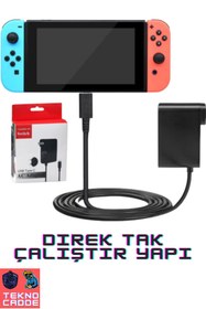 Resim beboncool Nintendo Switch/Switch Lite/Switch OLED/PRO Controller Uyumlu Şarj Cihazı TV Güç Adaptörü 