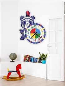 Resim Montessori Çocuk Odası Eğitici Duvar Saati Beyaz 45 x 55 karbonNM254 