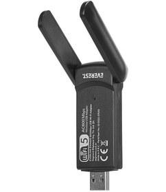 Resim Everest Everlınk Ewa600 600mbps 2.4ghz/5ghz Wıfı-5 Ac600 Rtl8811 2 2dbi Antenli Usb Kablosuz Adaptör 