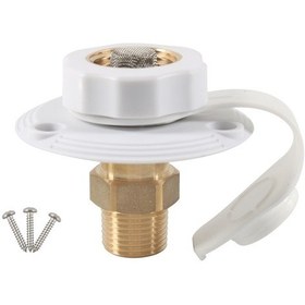 Resim Rv Pirinç Su Girişi Çek Valf Yat Aksesuarları, Renk: Beyaz 