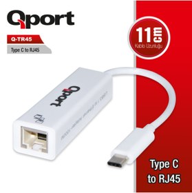 Resim Qport Type-C to RJ-45 Gigabit Network Converter Çevirici Q-TR45 