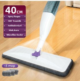 Resim Altron Sprey Mop 3 Adet Mikrofiber Mop Paspas Su Deterjan Püskürt 