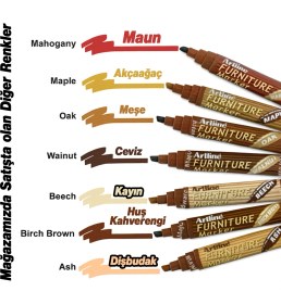 Resim Nzb Mobilya Rötuş Kalemi Ceviz Renk Ahşap Masa Parke Dolap Kalemi Çizik Giderici Çatlak Kapatıcı 