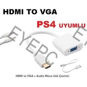 Resim Hdmı To Vga Çevirici Ps4 Uyumlu 
