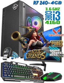 Resim WARBOX Sega Eko I3 4160 8gb Ram 256gb Ssd R7 240-4gb E.kartı 19.5"mnt Oyuncu Bilgisayarı 