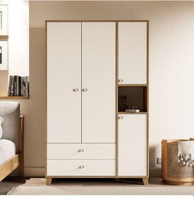 Resim Mezza 3522 Lisa 4 Kapılı Gardırop Sepet - Beyaz 