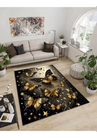 Resim Dijidekor Işıltı Koleksiyonu Model206 Süngerli Dijital Baskılı Saçaksız Mutfak Halısı Yolluk 