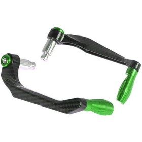 Resim MOTOSİKLET MANET KORUMA ALEMİNYUM (KARBON DESEN) YEŞİL 