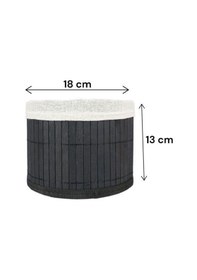 Resim Digithome Bambu Çok Amaçlı Saklama Kutusu Düzenleyici Küçük Boy Organizer Siyah 18 Cm - Cl-6008-5 C1-1-121 Siyah 