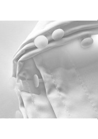 Resim Saten Beyaz Renk Güneşlik Perde Beyaz 