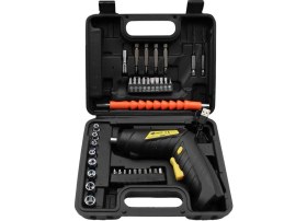 Resim Tekno Trust 2 Yıl 47 Parça Akülü Tornavida Seti Hegi Tek Akü 3.5 - 3.9 Ah Darbesiz Li-Ion Akülü Vidalamalar 4 V 