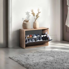 Resim Adore New Step Oturaklı Ayakkabılık - Tori / Antrasit 