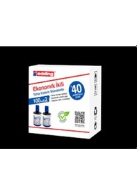 Resim Edding Legamaster 100 Ml Tahta Kalem Mürekkebi Mavi 2 Li Kutu 