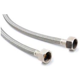 Resim YEDEK PARÇA 1/2 Nipelli 30 cm Paslanmaz Çelik Flex Hortum Bağlantı Hortumu 