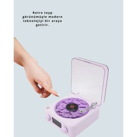 Resim S'82 Retro Pikap Tasarımlı Bluetooth Hoparlör - Projektörlü Şarjlı Lamba 