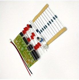 Resim Dashanshop Ne555 Cd4017 Dıy Led Işık Kovalayıcı Seti 8 Led 9v Pil Ev Otomasyonu 