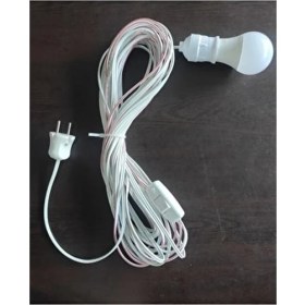 Resim LED 7,5 Metre Kablolu Anahtarlı Seyyar Uzatma Ampul Dış Mekan Uyumlu Kullanım İçin Pratik Çözüm 