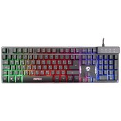 Resim Everest KB-GX9 USB Gökkuşağı Renkli Aydınlatmalı LC Layout Standart Klavye 