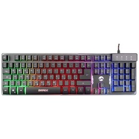 Resim Everest KB-GX9 USB Gökkuşağı Renkli Aydınlatmalı LC Layout Standart Klavye 