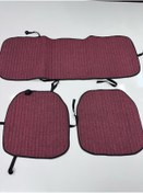 Resim YRN OTO OTO MİNDER KETEN KUMAŞ BORDO RAYLI MODEL, 3 PARÇA KAYMAZ MİNDER TAKIMI 