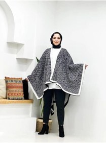 Resim Genel Markalar kadın çift taraflı kullanılabilen triko şal panço 