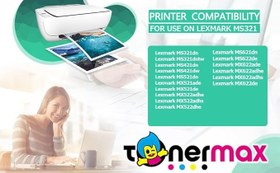 Resim Lexmark Uyumlu Tonermax MS321 Toner Tozu 1000GR. / MX321 / MS421 / MX421 / MS521 / MX521 / MS622 / MX622 