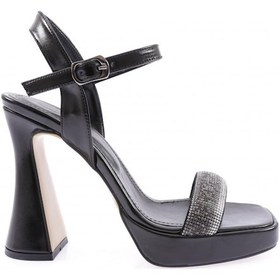 Resim Dgn 3588-23y Kadin Kristal Taşli Bantli Kalin Topuklu Sandalet 3588-2271-R203 Siyah 