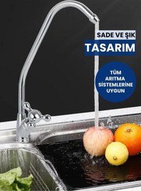 Resim Yıldız Su Arıtma Musluğu | Paslanmaz Gövde • Klasik Tasarım • Kolay Montaj (Üreticiden) 