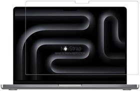 Resim NovStrap Apple Macbook Pro 16 inç M4 A3186 A3403 ile Uyumlu Parlak Kılıf + Siyah Klavye Kılıfı +Film ŞEFFAF 