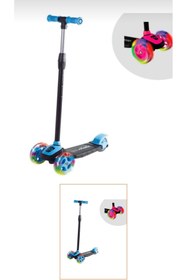Resim LeesHome Led Işıklı 3 Tekerlekli Yükseklik Ayarlı Twist Çocuk Scooter (3-9 Yaş) 