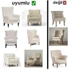 Resim Jakar Tekli Lastikli Kanepe Örtüsü Lastikli Berjer Koltuk Örtüsü Koltuk Kılıfı Gri 