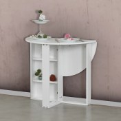 Resim Pasific Home Middle Pratik Katlanır Masa, Parlak Beyaz 