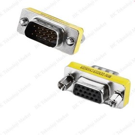 Resim 15 Pin Vga Dişi To Vga Erkek Dönüştürücü Adaptör 